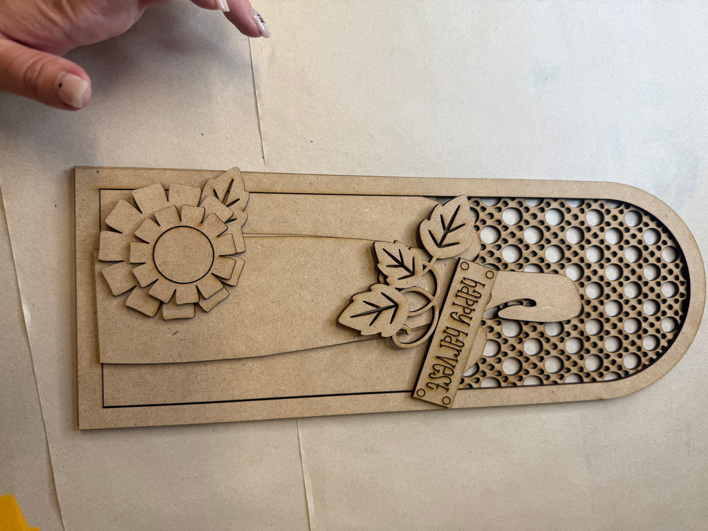 Rattan Sunflower & Pumpkin Signs