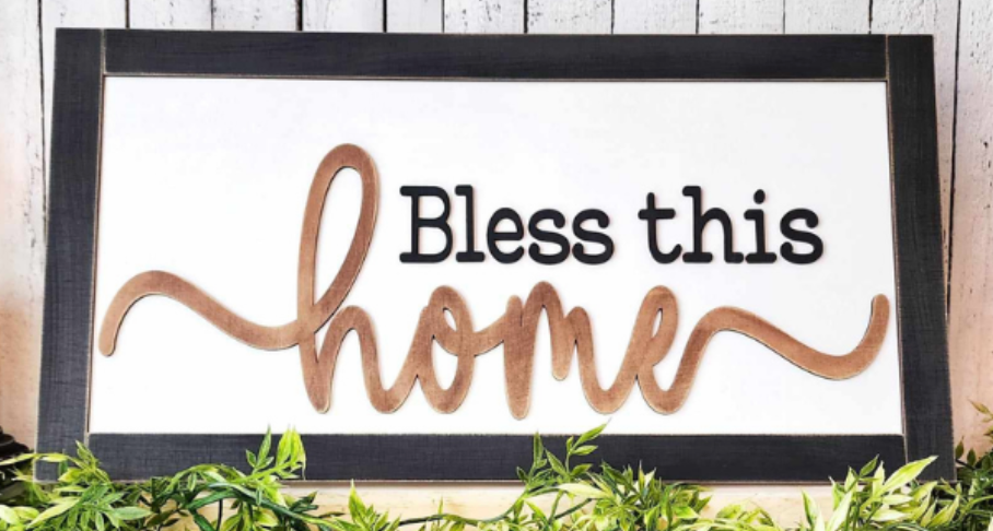 Farmhouse Sign- Bless this Home