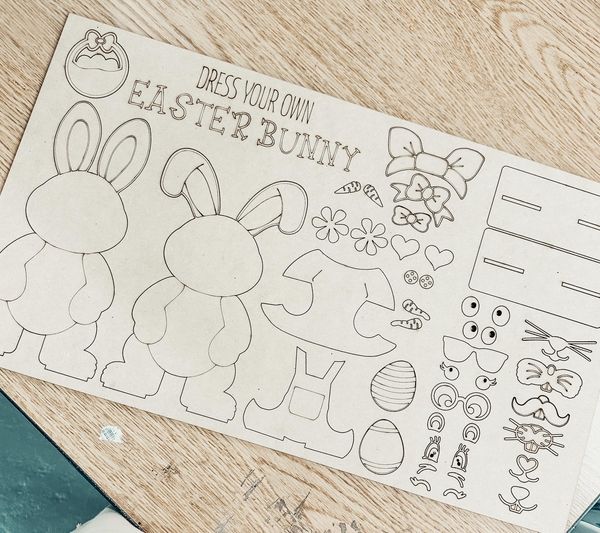 Dress Your Own Easter Bunny Craft Kit - DIY Bunny Decoration Set